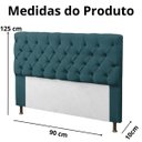 Ver imagem 4 de Cabeceira Solteiro Cama Box Estofada 90 Cm Mirage Veludo