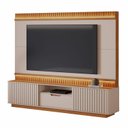 Ver imagem 3 de Estante Ripado para TV até 85 Polegadas MDF 210CMX203CM Atena Detalhes Curvos