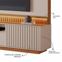 Ver imagem 6 de Estante Ripado para TV até 85 Polegadas MDF 210CMX203CM Atena Detalhes Curvos