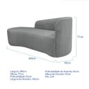 Ver imagem 3 de Kit Divã Recamier Orgânico França 200cm Lado Esquerdo e Poltrona Amore Bouclé