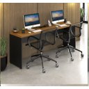 Ver imagem 1 de Mesas Escritório Plataforma 2 Lugares - 1,80 - com Caixa de Tomada  Atacadao Moveis Escritorio