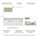 Ver imagem 4 de Armário de Cozinha Compacta 270cm com Rodapé Veneza Multimóveis V2112 Branco/Dourado