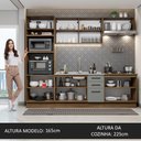 Ver imagem 6 de Armário de Cozinha Completa 270cm Rustic/Cinza Agata Madesa 01