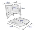 Ver imagem 3 de Kit 10 Cadeiras Universitárias Azul com Porta Livros Prancheta Plástica