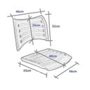 Ver imagem 3 de Kit 10 Cadeiras Universitárias Azul com Porta Livros Prancheta Plástica