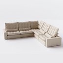 Ver mais imagens de Sofá Volt de Canto 3,17m X 3,17m em Veludo Império Off White - Home Mobily