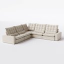 Ver imagem 1 de Sofá Volt de Canto 3,17m X 3,17m em Veludo Império Off White - Home Mobily