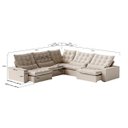 Ver imagem 4 de Sofá Volt de Canto 3,17m X 3,17m em Veludo Império Off White - Home Mobily
