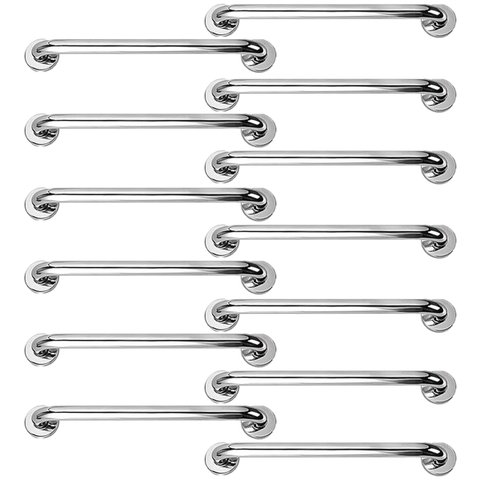 Barra Alça Apoio 50 Cm Inox Kit 13 Uni Idoso Gestante Cadeirante Acessibilidade Suporte Anti Queda e