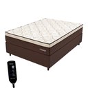 Ver imagem 2 de Cama Box Casal Colchão Magnético Massageador Omega 138x188x26cm Marrom