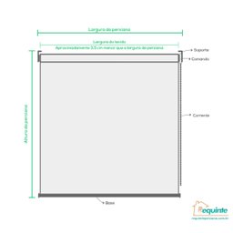 Persiana Tela Solar 3% Bege Requinte Screen 1% 0,86m até 1,11m 3,7m até 4m - 3