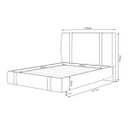 Ver imagem 4 de Cama Moderna Aspen Queen Box com Cabeceira Estofada Base Flutuante Pu Preto G99 - Gran Belo