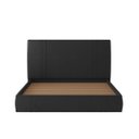 Ver imagem 2 de Cama Moderna Aspen Queen Box com Cabeceira Estofada Base Flutuante Pu Preto G99 - Gran Belo