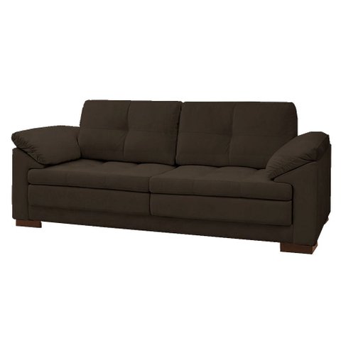 Sofá Decorativo Sala de Estar Marselha Fixo 2 Lugares 215cm Couro Capuccino - Mozzelar