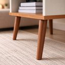 Ver imagem 6 de Mesa de Cabeceira Moderna 1 Gaveta com Nicho Larissa Quarto - Off White/ Nature