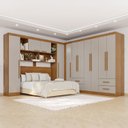 Ver imagem 1 de Guarda-Roupa Casal Modulado 11 Portas 4 Gavetas Alemanha Bege/Cinamomo/Off-White