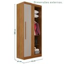 Ver imagem 4 de Guarda-Roupa Casal Modulado 11 Portas 4 Gavetas Alemanha Bege/Cinamomo/Off-White
