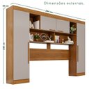 Ver imagem 3 de Guarda-Roupa Casal Modulado 11 Portas 4 Gavetas Alemanha Bege/Cinamomo/Off-White