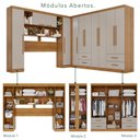 Ver imagem 6 de Guarda-Roupa Casal Modulado 11 Portas 4 Gavetas Alemanha Bege/Cinamomo/Off-White