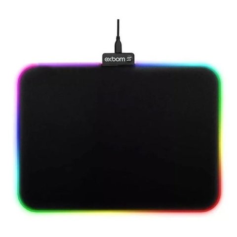 Mouse Pad Com Borda De Led Rgb 7 Cores Mp-led2535 Exbom
