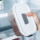 Ver imagem 4 de Kit 4 Potes de Vidro Branco Hermético 725ml Fresh Lock Marmita Comida ou