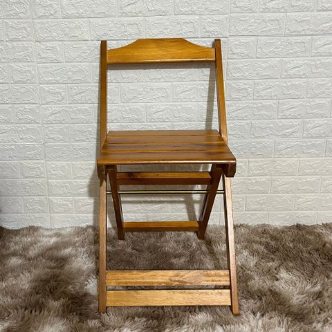 Cadeira Dobrável de Madeira Maciça Imbuia