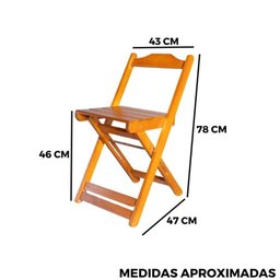 Cadeira Dobrável de Madeira Maciça Imbuia - 7