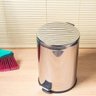 Lixeira Inox 3 Litros Pedal Cesto Lixo Removivel Prateado Banheiro Cozinha Multiuso 3l Luxo Vintage - 5