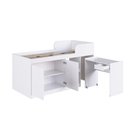 Ver imagem 4 de Cama Multifuncional Solteiro com Escrivaninha 2 Portas 1 Gaveta CJ6080 190cm Branco - Art In Móveis