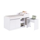 Ver imagem 2 de Cama Multifuncional Solteiro com Escrivaninha 2 Portas 1 Gaveta CJ6080 190cm Branco - Art In Móveis