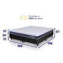 Ver imagem 3 de Conjunto Box Preto Durban Azul Espuma D28 Queen 158x198x57 - King House