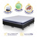 Ver imagem 4 de Conjunto Box Preto Durban Azul Espuma D28 Queen 158x198x57 - King House