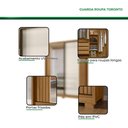 Ver imagem 4 de Guarda Roupa Solteiro Toronto 2 Portas Freijó Off com Espelho com Cômoda Gaveteiro Dhara Freijó Off