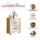 Ver mais imagens de Guarda Roupa Solteiro Toronto 2 Portas Freijó Off com Espelho com Cômoda Gaveteiro Dhara Freijó Off