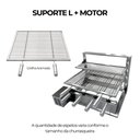 Ver imagem 7 de Churrasqueira Gourmet 100cm Preta com Suporte L e Motor – Grelha Aramada