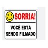 Kit 5 Placas Sorria Voce Esta Sendo Filmado Metal - 1