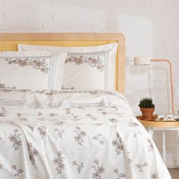 Jogo de Cama - Casal - Total Mix - Dobra Feita - Percal 180 Fios - Elba - Artex - 1