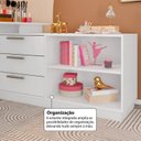 Ver imagem 6 de Penteadeira com Cômoda com 3 Gavetas e 2 Nichos American Branco