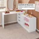 Ver imagem 4 de Penteadeira com Cômoda com 3 Gavetas e 2 Nichos American Branco