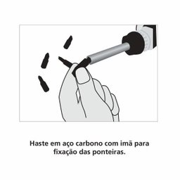 Chave de Fenda com Ponteiras Removiveis 6 Peças Azul Basic T - 6