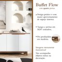 Ver imagem 2 de Buffet Flow 4 Portas Branco para Sala de Jantar com Design Moderno e Amplo Espaço Interno