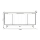 Ver imagem 4 de Buffet Flow 4 Portas Branco para Sala de Jantar com Design Moderno e Amplo Espaço Interno