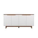Ver imagem 1 de Buffet Flow 4 Portas Branco para Sala de Jantar com Design Moderno e Amplo Espaço Interno