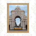 Ver imagem 1 de Quadro Moldura Dourada Portugal 33x24cm:com Acetato