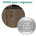 Ver imagem 6 de Armário para Escritório 3 Prateleiras e 2 Portas | Artany:charuto/preto