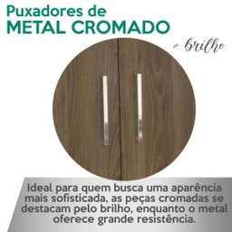 Armário para Escritório 3 Prateleiras e 2 Portas | Artany:charuto/preto - 7