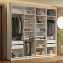Ver imagem 1 de Guarda-roupa Closet 4 Gavetas 216 Cm Venus Madesa Branco