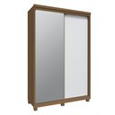 Ver imagem 1 de Guarda Roupa Solteiro 2 Portas de Correr Espelho Rimo New Honduras - Jequitibá/branco