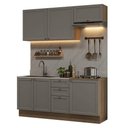 Ver imagem 2 de Armário de Cozinha Compacta 180 Cm Rustic/cinza Vik Madesa