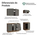 Ver imagem 4 de Armário de Cozinha Compacta 180 Cm Rustic/cinza Vik Madesa